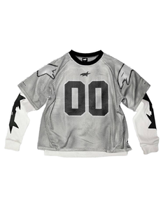 <b>Men's</b> Oversized Mesh Football Jersey Long Sleeve Breathable Sporty Street Style with Number 00 Pattern Print O-Neck High Quality - Product Image 3