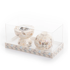 Ensemble de brûleur d'encens en nacre de haute qualité avec plateau, exquis, fait main, durable, écologique, diffuseur d'aromathérapie du Vietnam - Product Image 3