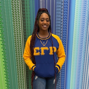 เสื้อสเวตเชิ้ตคอกลม Sigma Gamma Rho ผ้าเชนิลล์ แขนยาว อุ่นสบาย สวมใส่สบายๆ  ตกแต่งด้วยผ้าเชนิลล์ รับผลิตแบบ OEM ODM - Product Image 1