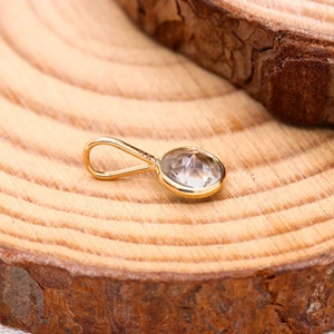 Pendentif Breloque en Améthyste Verte Naturelle Facettée Ronde Plaqué Or Jaune 14K avec Sertissage Clos, Bijoux Fins pour Femme, Vente en Gros - Product Image 5