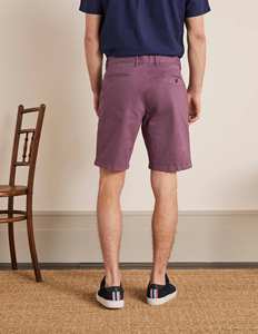 Shorts Bermuda en Coton Violet pour Homme, Taille Mi-Haute, Fermeture Boutonnée, Couleur Unie, Tissu Oxford Respirant, Décontracté - Product Image 4