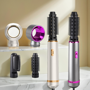 Sèche-cheveux professionnel Brosse à ions négatifs Peigne Séchage volumateur 5 en 1 Sèche-cheveux Brosse à air chaud Styler - Product Image 1