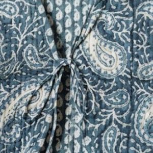 Ethically Made Cotton <b>Ladies</b> Bomber Varsity <b>Jacket</b> Quilted Winter Coat with Beautiful Kalka Paisley Print Short Length XL Size - Product Image 4