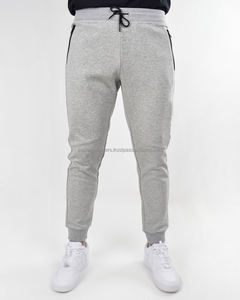 Pantalones de chándal apilados informales de cintura alta con logotipo personalizado, pantalones de chándal de algodón 100% con bolsillos laterales OEM ODM - Product Image 1