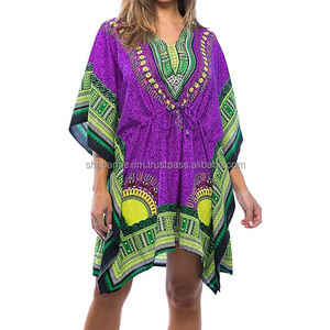 Dashiki Dresses for <b>Women</b> Easy to Wear <b>Kaftan</b> Dresses <b>Women</b> Loose with Different Design & Color Beach Gowns - Product Image 5