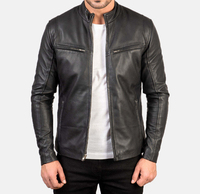 Veste de moto en cuir de mouton enduit pour homme, nouvelle arrivée, haute qualité, très vendue, respirante et imperméable