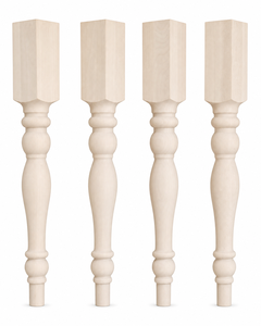 Solid wood table leg Solid Wood Furniture Leg Traditional Gourd Shape Table Base for Home Office Easy Installation - Product Image 1