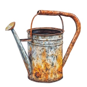 Vintage Metal Watering Can For Garden Antique Style Farmhouse Rusted Iron Watering <b>Pot</b> Weathered <b>Tin</b> Garden Kettle With Handle - Product Image 1