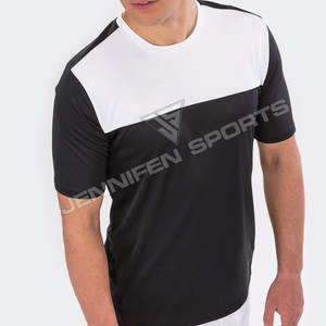 Camisetas de Manga Corta para Hombre, Estilo Retro, Corte Regular, Estampadas, Bicolor Negro y Blanco, para Deportes Casuales al Aire Libre, de Secado Rápido - Product Image 3