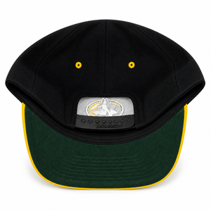 Casquette Snapback 6 Panneaux Zephyr Michigan Tech Huskies Noire et Or avec Logo Brodé Unisexe – Style Décontracté - Product Image 2