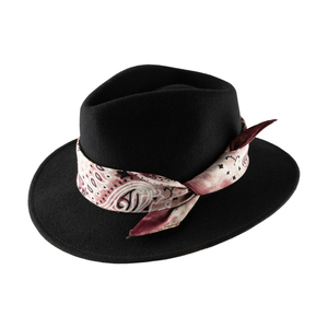 Black Square Scarf with Pink Paisley Bandana for Women Adult Fashion Accessory All Seasons Wear - Product Image 2