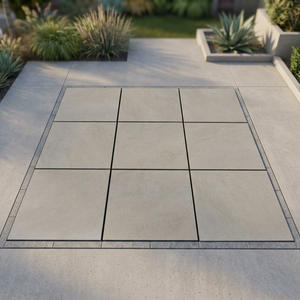 Hammer Stone Beige 20mm Full Body Porcelain <b>Tiles</b> 600x600mm R11 Heavy Duty Outdoor & Bathroom Adhesive Floor <b>Tiles</b> - Product Image 1