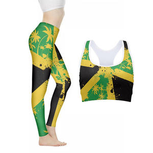 Edoor Wears Ropa Deportiva al por Mayor, Ropa de Yoga con Impresión por Sublimación, Conjunto de Leggings y Sujetador Deportivo para Mujer, Spandex/Poliéster Transpirable - Product Image 1