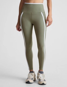 Conjunto de 2 piezas para mujer, talla grande, color gris salvia, OEM, nuevo, leggings de cintura alta, cintura con ribete en contraste lavado - Product Image 4