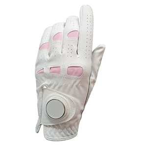 Gant de golf unisexe respirant pour gaucher, avec logo personnalisé Punchin Sports, en tissu blanc de haute qualité, durable et doux, avec fermeture auto-agrippante. - Product Image 5