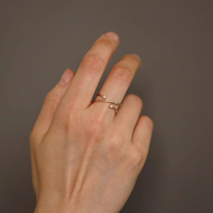 แหวนทองคำขาวประดับเพชรแล็บโกรว์แบบเปิด - Product Image 4