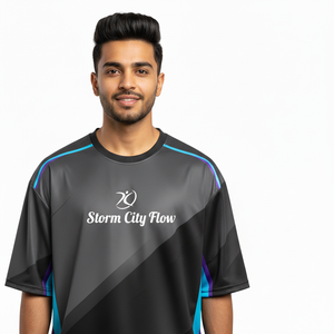 เสื้อยืดโอเวอร์ไซส์พรีเมียมสไตล์สตรีทแฟชั่นสำหรับผู้ชาย ใส่สบายๆ ในชีวิตประจำวัน - Product Image 1