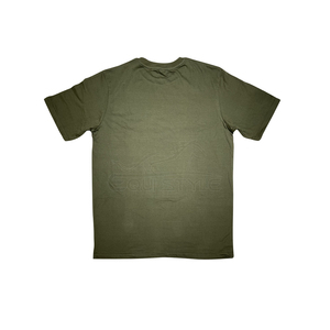 Camiseta de algodón para hombre, verde oliva, cuello redondo, transpirable, ecológica, manga corta, estilo urbano, logotipo personalizado, OEM, camisetas al por mayor. - Product Image 2