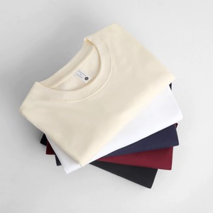 T-shirt décontracté ample à manches courtes pour homme, en coton tricoté 100% (300 g/m²), anti-boulochage, coupe oversize à épaules tombantes, idéal pour l'été - Product Image 3