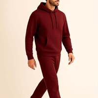 Nouvel ensemble de survêtement chaud d'hiver pour hommes, couleur unie, qualité supérieure, personnalisable