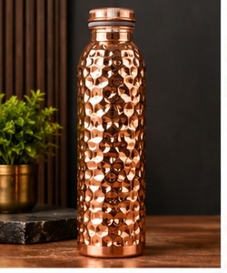 Luxury Black Copper <b>Water</b> <b>Bottle</b> with <b>Metal</b> Lid Portable Marble Pattern <b>Metal</b> Drinkware - Product Image 6