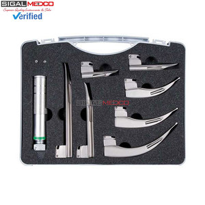 Laringoscopio Manual, Instrumentos de Diagnóstico Médico, 4 Hojas, Acero Inoxidable Alemán, Equipo de Examen Clínico con Fibra Óptica - Product Image 6