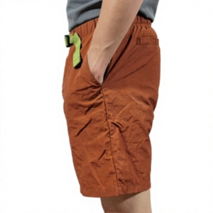 Shorts Bermuda Homme Vert Taille Mi-Haute Élastique avec Ceinture Tissu Oxford Décontracté Respirant Séchage Rapide - Product Image 4
