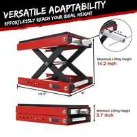 Plateforme élévatrice manuelle réglable en hauteur pour moto, capacité de 1100 lb, table de levage pour moto, cric à ciseaux