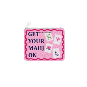 Consigue tu monedero de Mahjong hecho a mano con cuentas de semillas, con diseño de fichas de Mahjong inspirado en el verano, monedero de cuentas personalizado. - Product Image 3