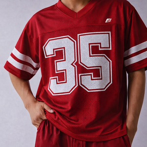 Jersey de Fútbol Americano Personalizado al por Mayor de Primera Calidad, Estilo Urbano Holgado para Hombre, Cuello en V, Malla Deportiva, Marca Privada OEM, Hecho en EE. UU. - Product Image 5
