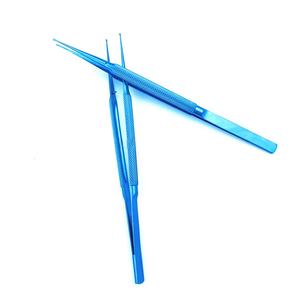 Pinzas de Titanio de Alta Calidad con Punta de Anillo de 18 cm, Instrumentos de Microcirugía Ocular, Pinzas de Oftalmología con Punta de Anillo de Orificio Fino - Product Image 6
