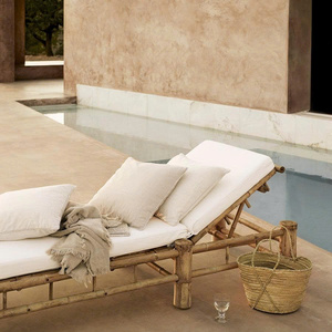 Five-Position Adjustable Outdoor Bamboo Chaise <b>Lounge</b> <b>Chair</b> UV Resistant Modern Design for Courtyard Park Pool Side Living Room - Product Image 4