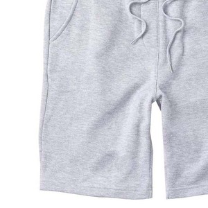 Pantalones Cortos Bermuda de Algodón Gris Claro para Hombre, Cintura con Cordón, Bolsillos Casuales, Talle Medio, Tejido de Punto Transpirable - Product Image 5