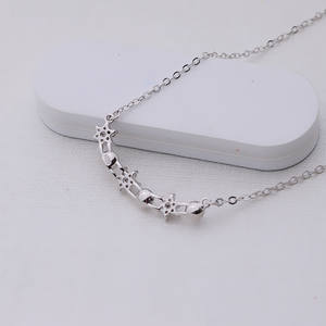 Conjunto de Cadena de Cuentas de Plata S925 con 3 Cuentas de Copo de Nieve, Accesorios de Joyería de Perlas DIY, Collar de Clavícula de Moda con Colgante 273 - Product Image 3