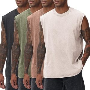 TRUPEXA Custom Men's Hip Hop 380g Cotton Tank Tops OEM ODM Sleeveless Gym <b>Vest</b> Wholesale Plain Athletic Fitness <b>Stringer</b> V-neck - Product Image 2