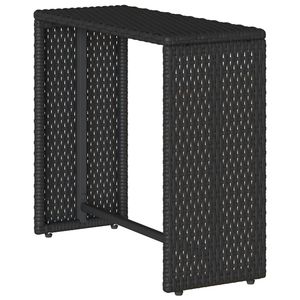 Set di divani da giardino impilabili in polyrattan nero da 5 pezzi con cuscini - Product Image 6