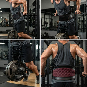 Ceinture de musculation unisexe en néoprène avec logo personnalisé, idéale pour la musculation, l'haltérophilie, le soulevé de terre et l'utilisation avec haltères – Prix de gros - Product Image 6