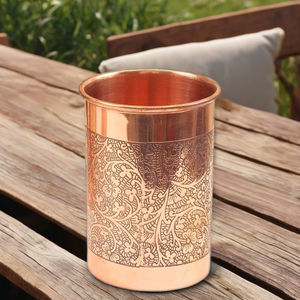 Vente en gros de gobelet en cuivre de nouveau design de 100ml gobelet en verre de haute qualité vierge pour la sublimation extérieure fabriquée en Inde - Product Image 1