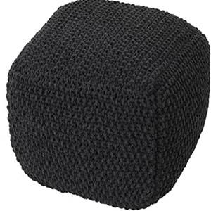 Cotton Knitted Square Pouf Living Room Furniture Home <b>Stool</b> & Ottoman Modern Contemporary home textile - Product Image 5