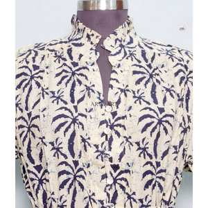 Robe courte en coton pur doux pour femme, imprimé palmiers fait main, style minimaliste, décontractée, pour soirée, cérémonie ou demoiselle d'honneur. - Product Image 4