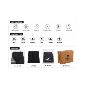 Shorts BMX Unisexe de Haute Qualité avec Logo Personnalisé, Coton 120g, Design Professionnel, OEM/ODM, Coupe Ample, Prix Abordable - Product Image 5