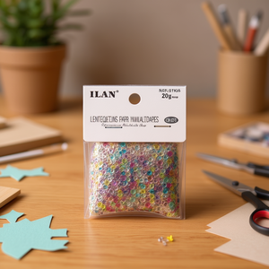 Paillettes Ilan per artigianato 20g multicolor a forma di stella - Product Image 3