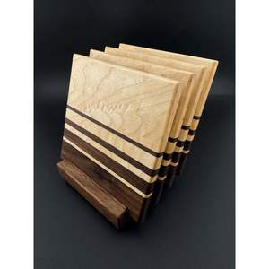 Sous-verres décoratifs modernes en bois et résine, tapis et coussinets élégants - Product Image 6