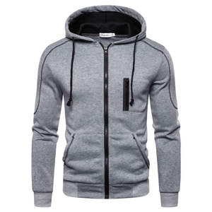 Sudadera con capucha y cremallera completa para hombre, 100% algodón transpirable, corte regular, para gimnasio, con estampado digital, venta al por mayor, lisa y sin estampado, para invierno - Product Image 1