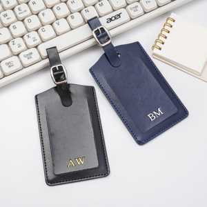 ป้ายติดกระเป๋าหนังแท้ อุปกรณ์เสริมการเดินทางสุดหรู ป้ายชื่อกระเป๋าเดินทางแบบมีฝาปิดป้องกันข้อมูลส่วนตัว ขายส่งในสหรัฐอเมริกา LMP-0181 - Product Image 4