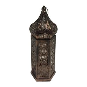 Creative Quality Black Iron <b>Moroccan</b> Style Candle Lantern <b>Decorative</b> Hanging Tabletop Metal Candle Holder For Events - Product Image 3