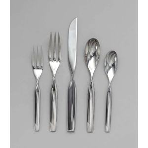 Têtes de cuillère forgées vierges couverts couteau à dîner cuillères et fourchette ensemble de couverts cadeau de mariage avec longue poignée plate grande louche - Product Image 2