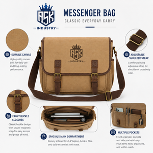 Bolso bandolera para hombre diseñado para el uso diario con tela resistente, almacenamiento organizado y ajuste cómodo para llevar cruzado, ideal para el trabajo. - Product Image 6
