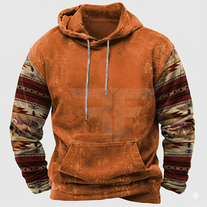 Fabricant de sweats à capuche et de sweats à manches longues surdimensionnés pour hommes, de haute qualité, en tricot, imprimés en 3D, sur mesure, en gros - Product Image 1