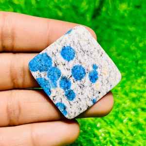 Piedra Preciosa de Jaspe K2 100% Natural, Cabujón Cuadrado de 33x33x4 mm, 53 Quilates, Pulida, Suelta - Product Image 3